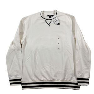 Alfani Fleece Sweatshirt Mens Small Egret White‎ $50